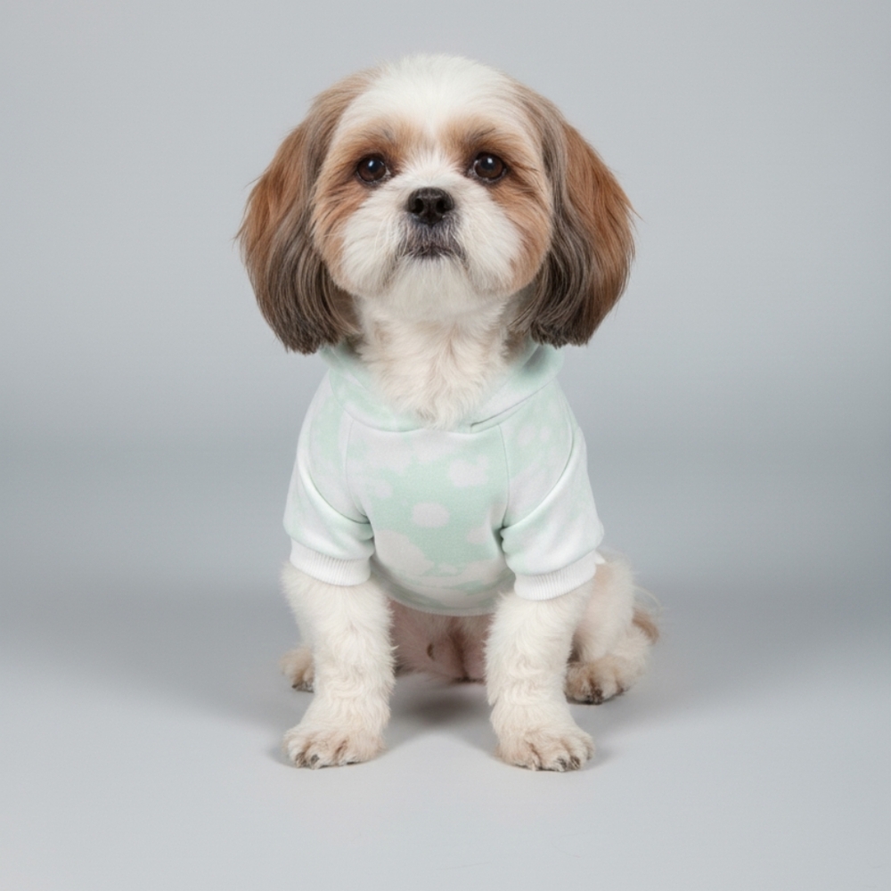 Grayson Pup NWT Green Tie Dye "Namaste" Hoodie Sweatshirt Size Medium - Picture 6 of 9